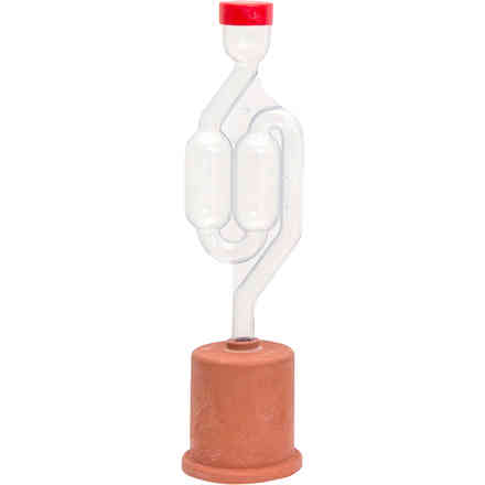 Double bubble air lock with rubber cap (∅ 50 mm) 